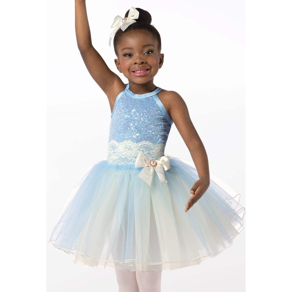 Weisman Girls Ballet Dance Costume Dress Leotard Tutu Skirt Light Blue XXSC‎